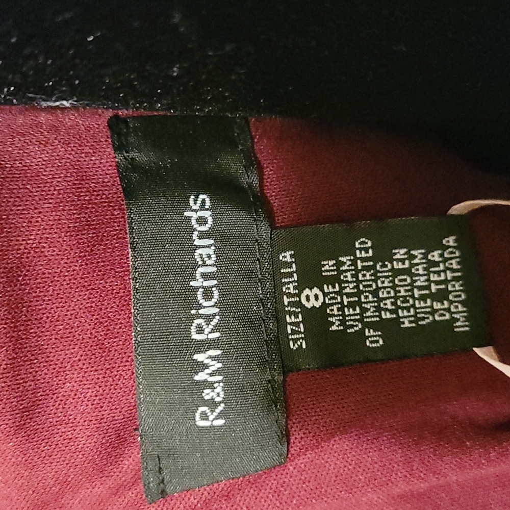 R & M Richards Burgundy Sequin Evening Gown - Picture 12 of 12